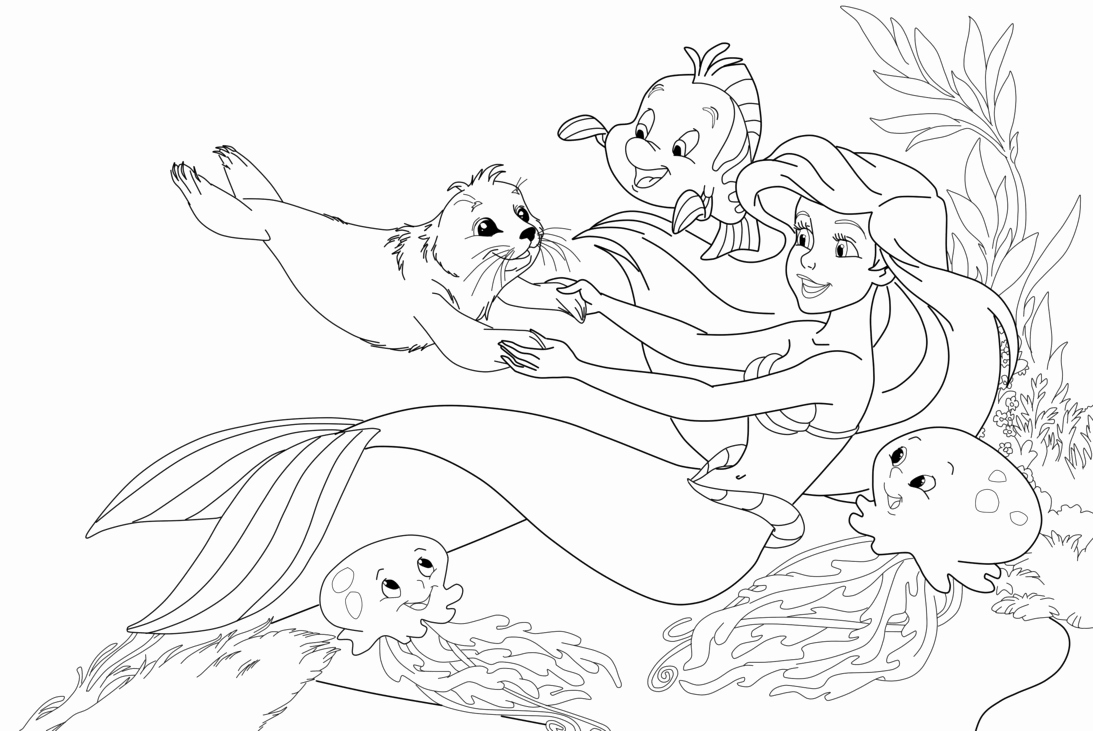 1093x731 Fresh Cartoon Mermaid Coloring Pages Gallery Printable Coloring