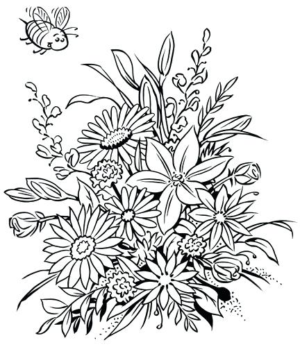 432x500 Flower Coloring Book Pages Free Flower Coloring Pages With Best
