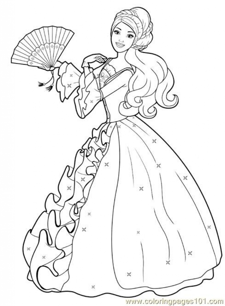752x1024 Princess Coloring Pages Free Printable