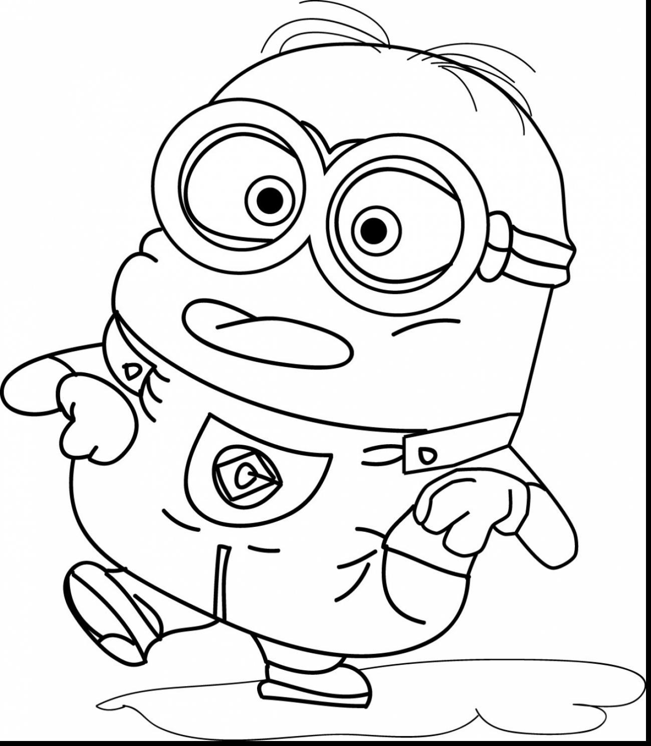 1299x1488 Beautiful Minion Printable Coloring Pages With And Bob In To Print