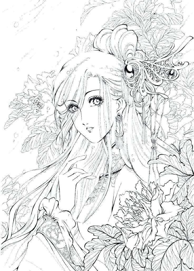 736x1028 Creepy Coloring Pages Anime Coloring Pages Female Coloring Pages