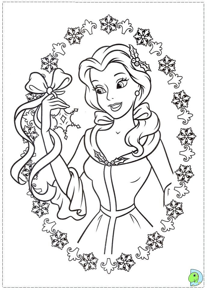 691x960 Beauty And The Beast Christmas Coloring Pages New Best