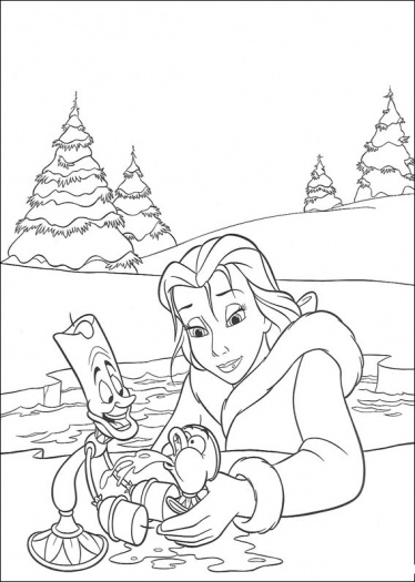 374x525 Beauty And The Beast Colouring Pictures Coloring Pages
