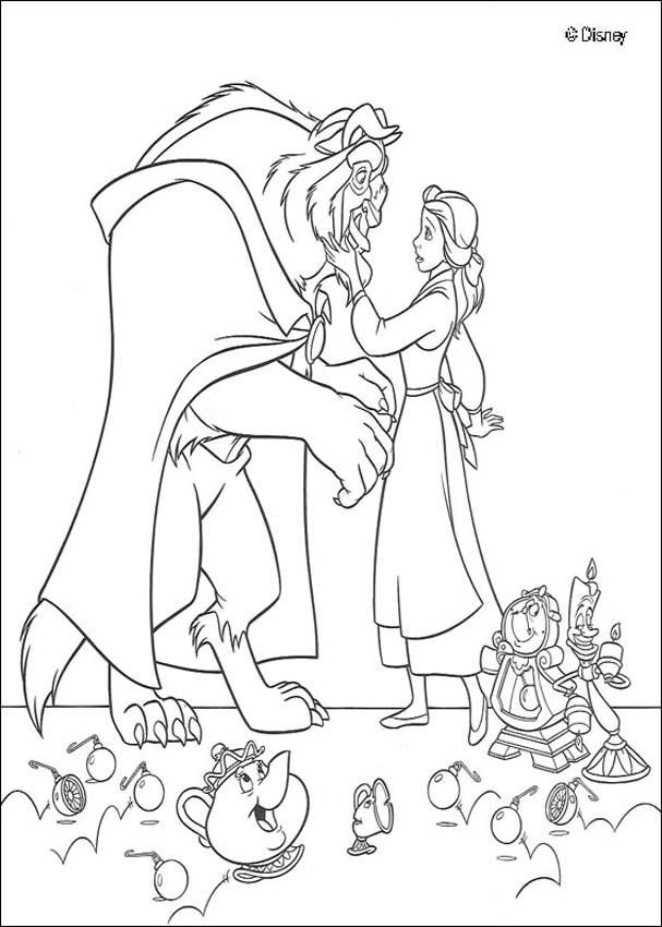 607x850 Beauty The Beast Enchanted Christmas Coloring Pages Beauty