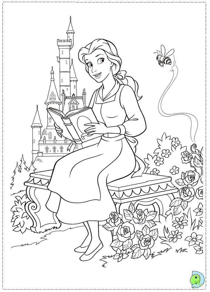 691x960 Beauty And The Beast Coloring Pages Disney Beauty And The Beast