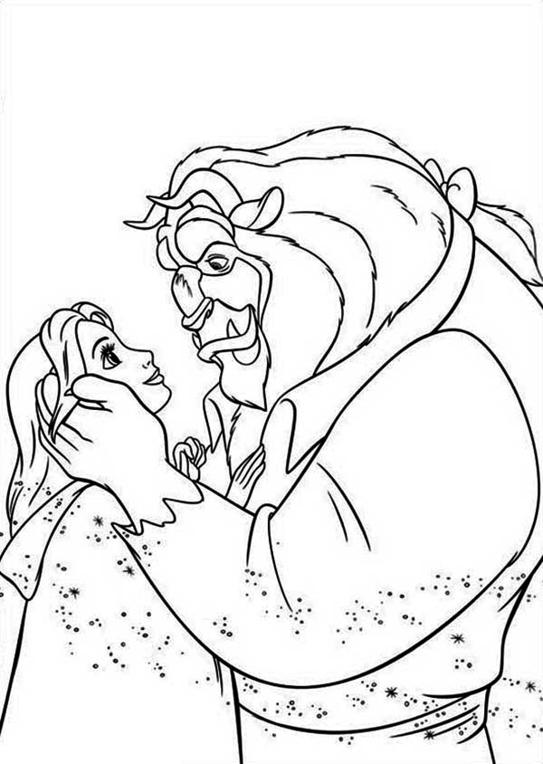 600x844 The Story Of Belle And The Beast In Beauty And The Beast Coloring