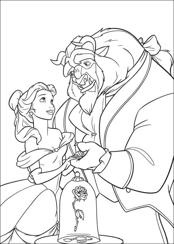 567x794 Beauty And The Beast Color Page Coloring Pages For Kids