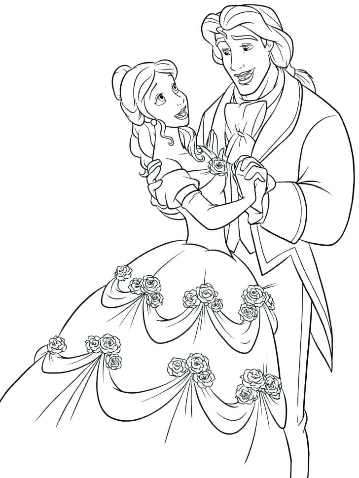 728x969 The New Beauty And The Beast Coloring Pages