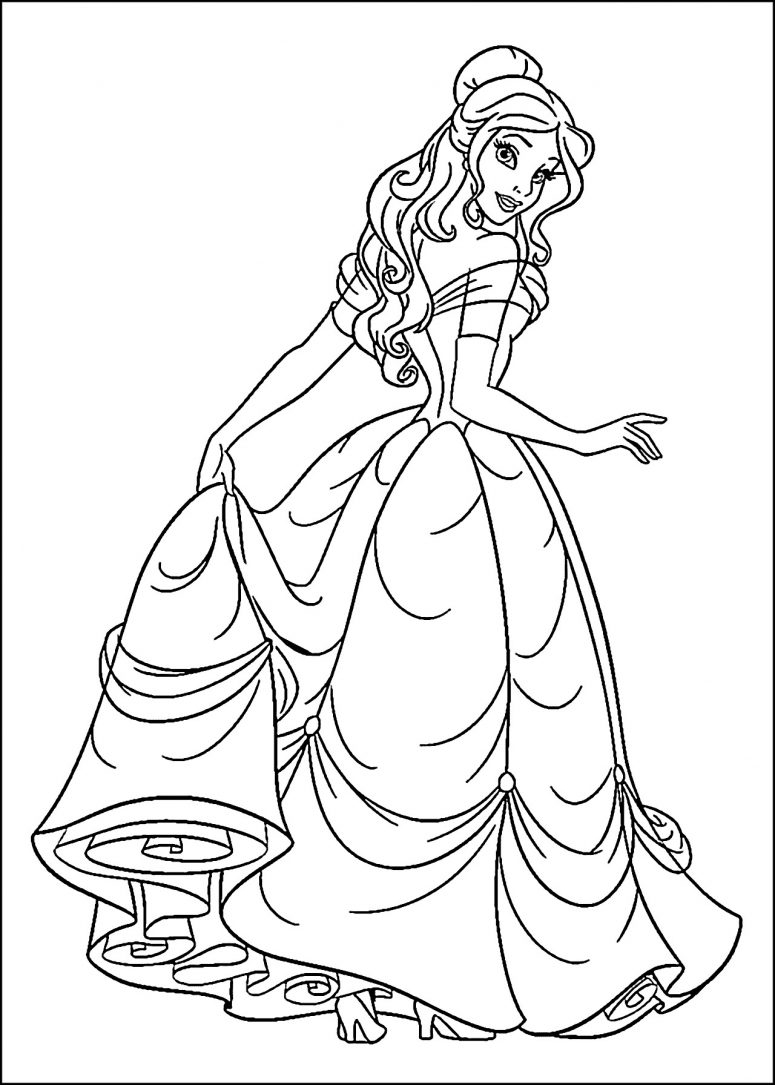 Beauty And The Beast Coloring Pages Free at GetDrawings | Free download