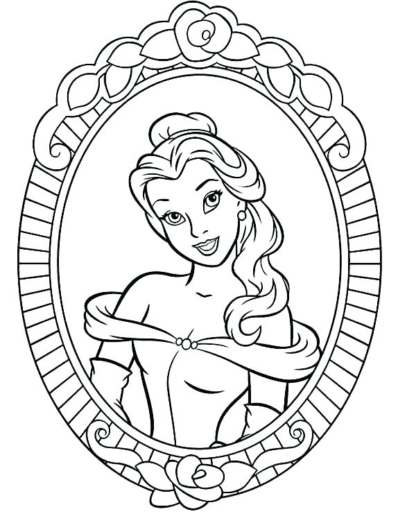 574x767 Beauty And The Beast Free Coloring Pages