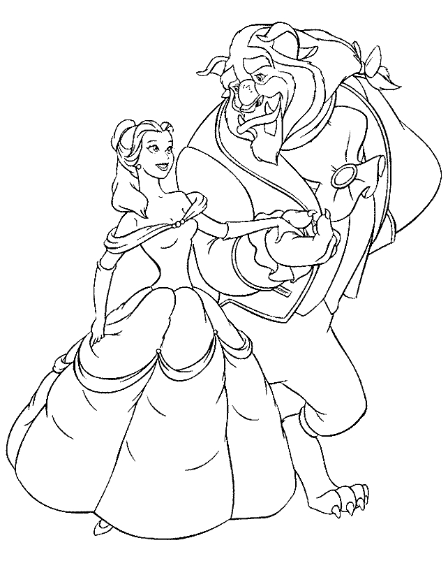 642x823 Beauty And The Beast Coloring Pages Free Pictures Free