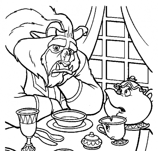 552x525 Belle Beauty And The Beast Colouring Coloring Pages