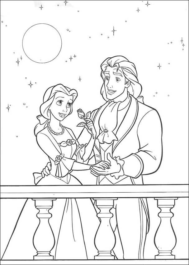 607x850 Free Printable Beauty And The Beast Coloring Pages For Kids
