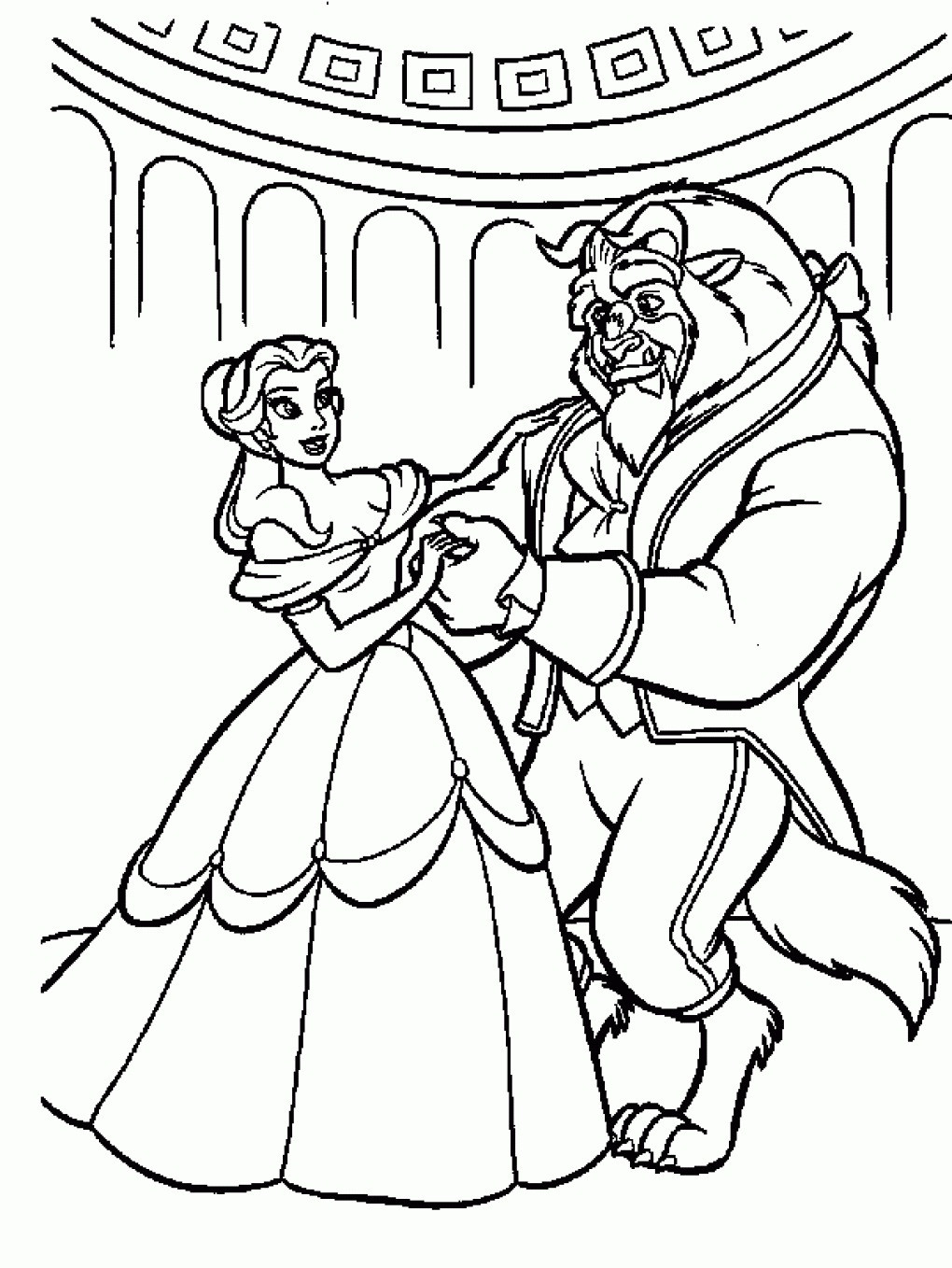 1020x1358 Beauty And The Beast Rose Coloring Page Printable Pages Me