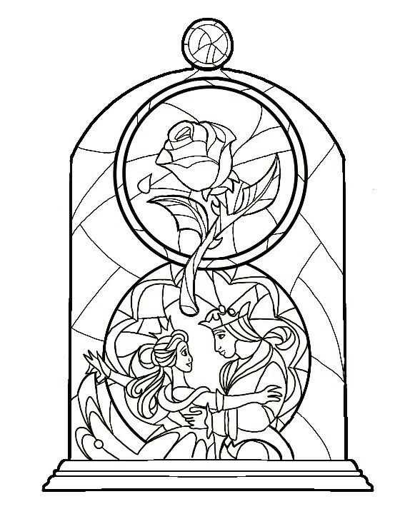 Rose From Beauty And The Beast Coloring Pages Coloring Pages