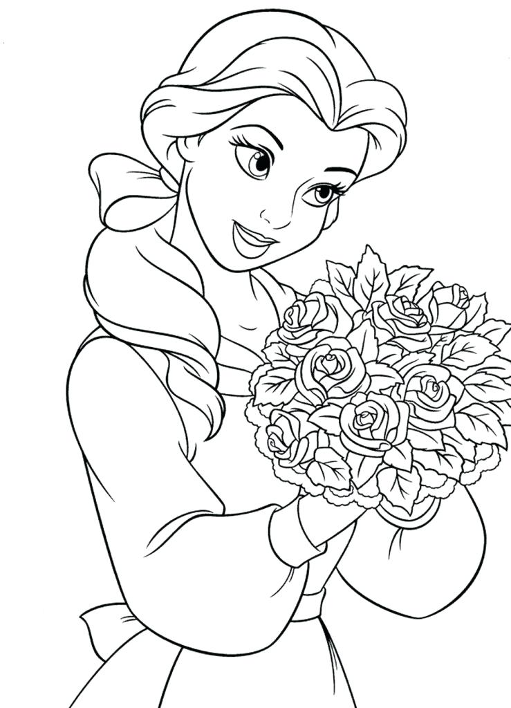 739x1024 Beauty And The Beast Coloring Pages Online Beauty And The Beast