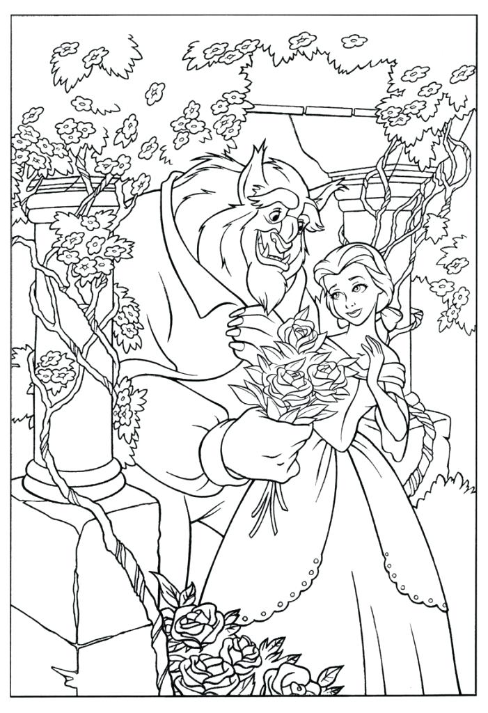 701x1024 Beauty And The Beast Coloring Book