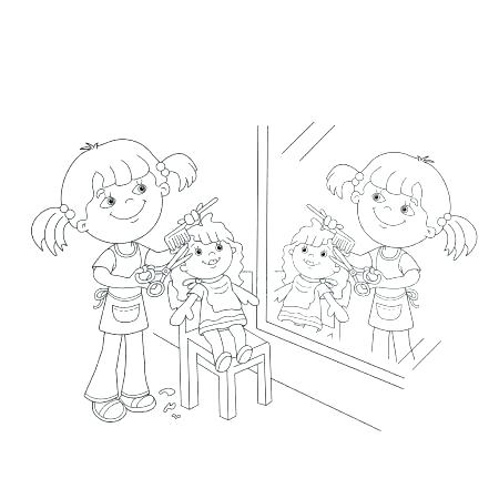 450x450 Hair Salon Coloring Pages Beauty Salon Coloring Pages