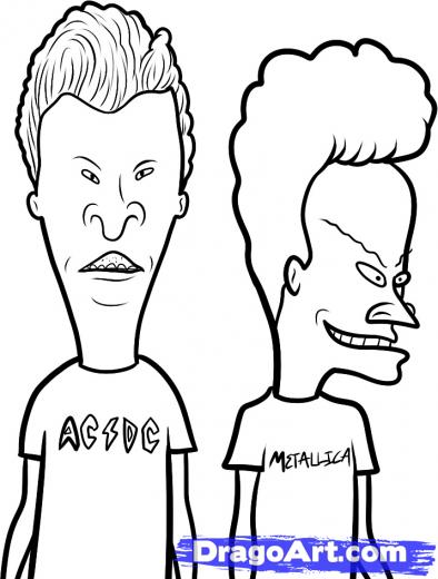394x520 How To Draw Beavis And Butt Head, Beavis And Butt Head