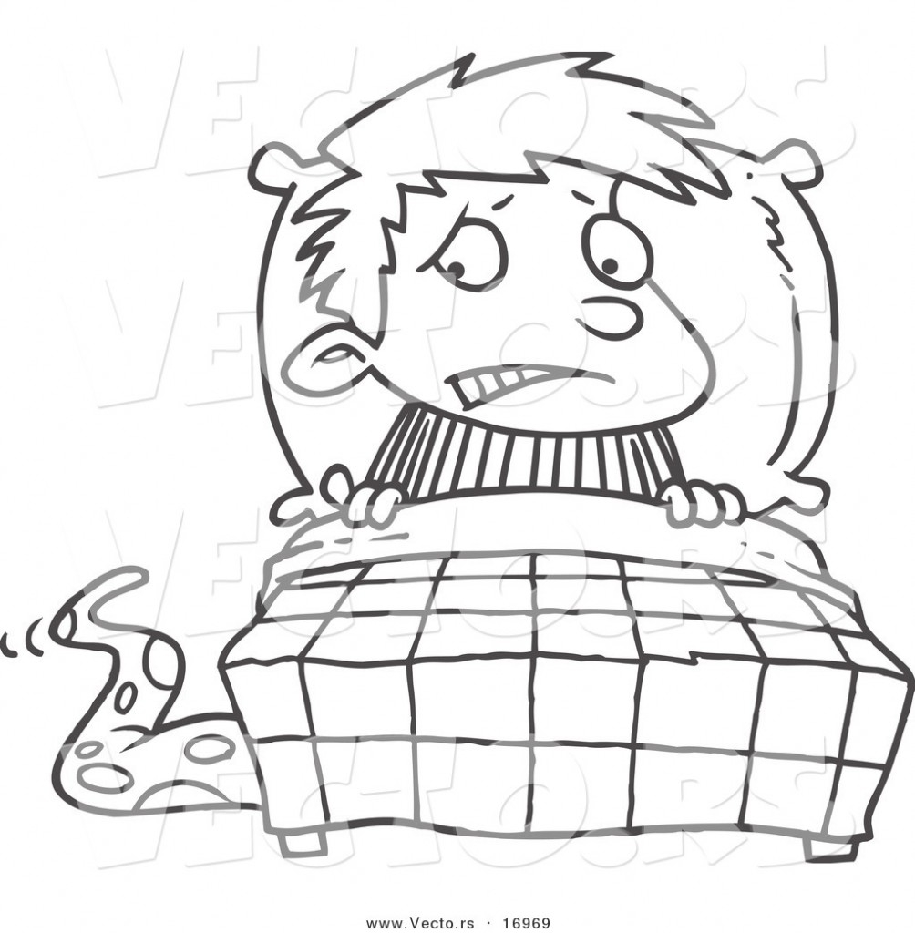 1004x1024 Creative Boy In Bed Coloring Page Pages Theres An Alligator Under