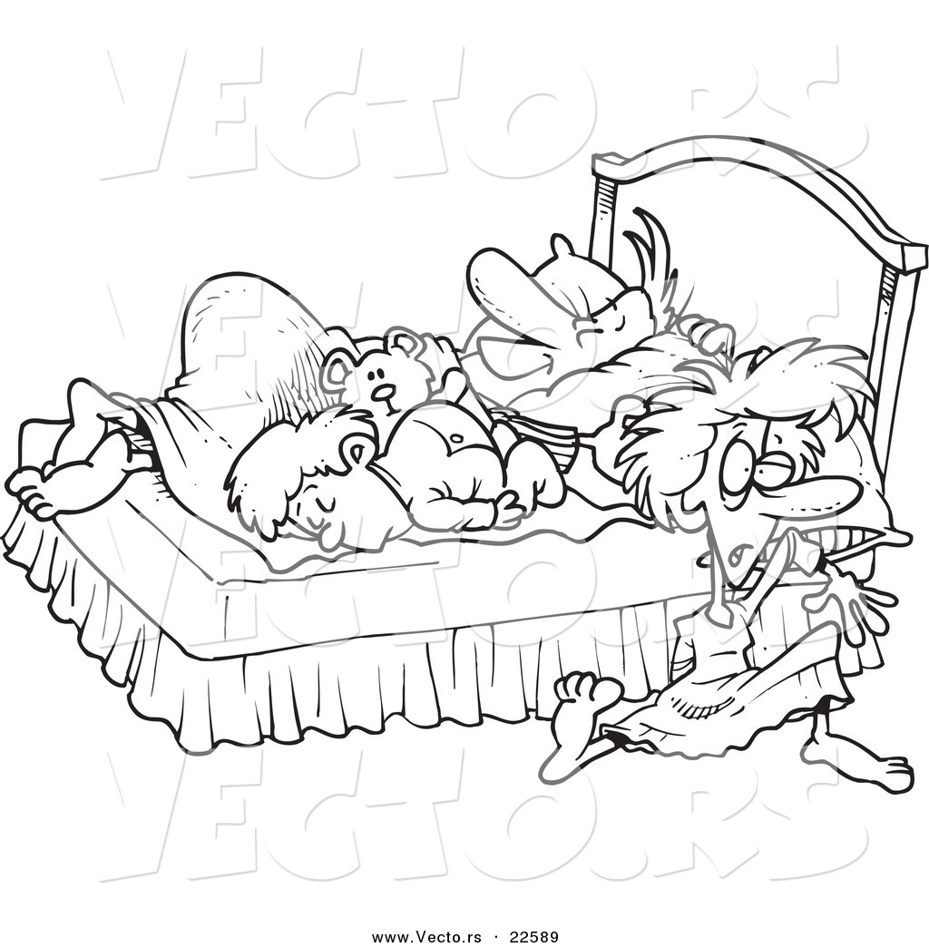1024x1044 Bed Coloring Page