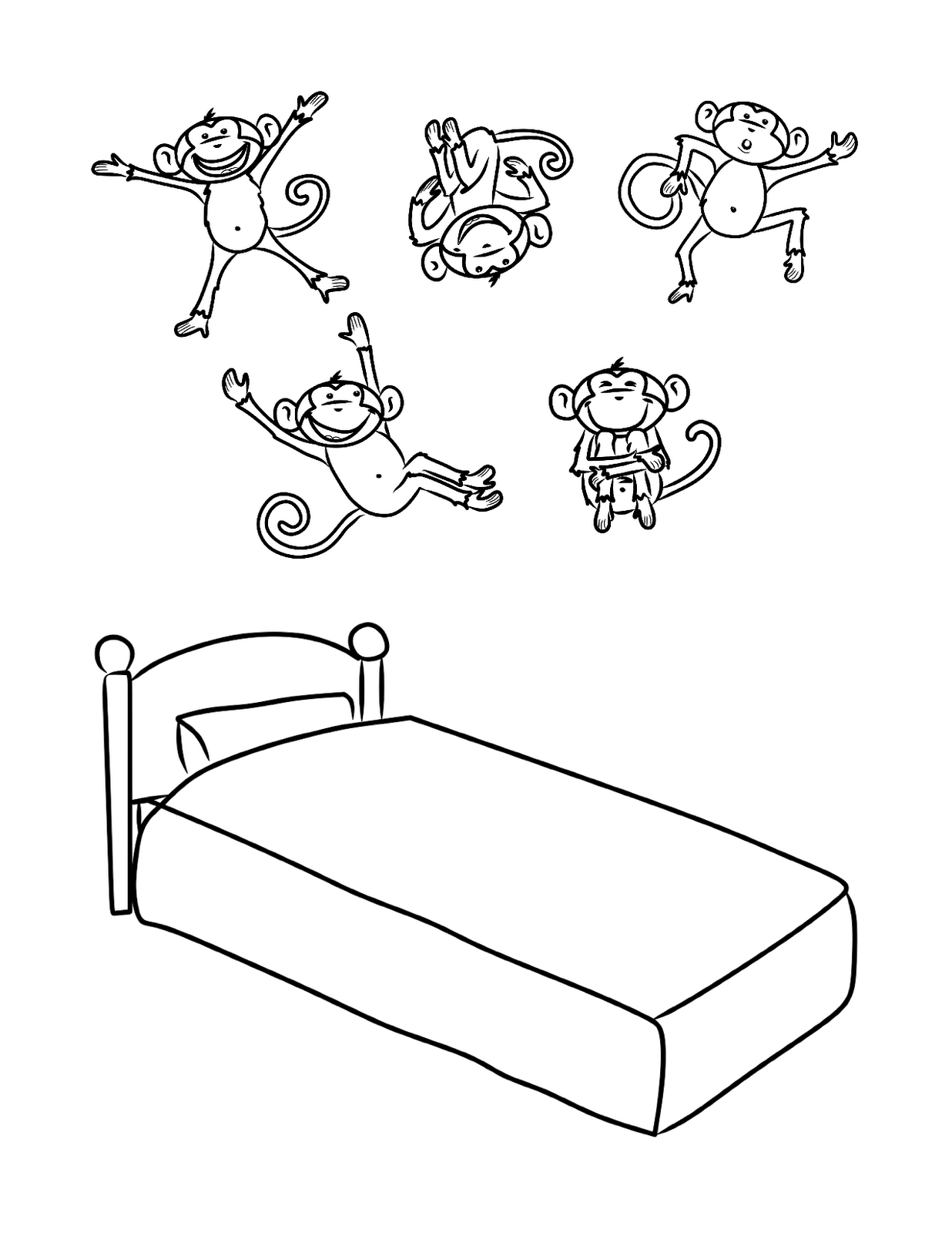 1236x1600 Bed Coloring Page Objects Printable Pages Inside