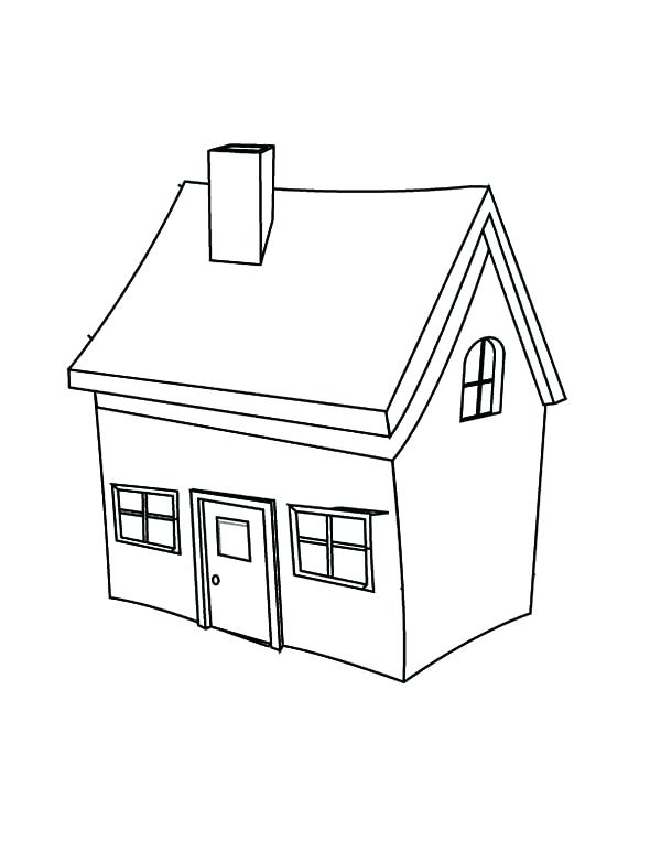 600x782 Bedroom Coloring Pages Picture Of House In Houses Coloring Page