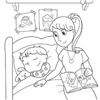 200x200 Bedtime Coloring Pages Surfnetkids