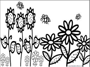 300x225 Bee Coloring Pages, Educational Activity Sheets And Puzzles Free