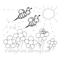 200x200 Bee Coloring Pages