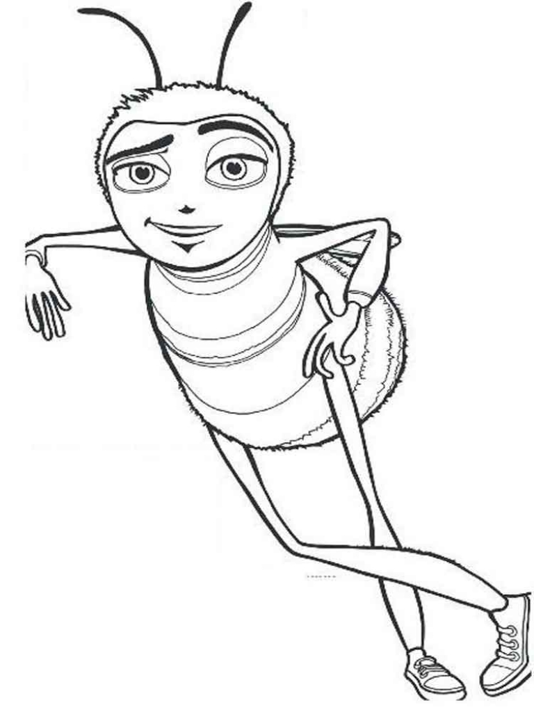 768x1024 Bee Movie Coloring Pages Download And Print Bee Movie Coloring