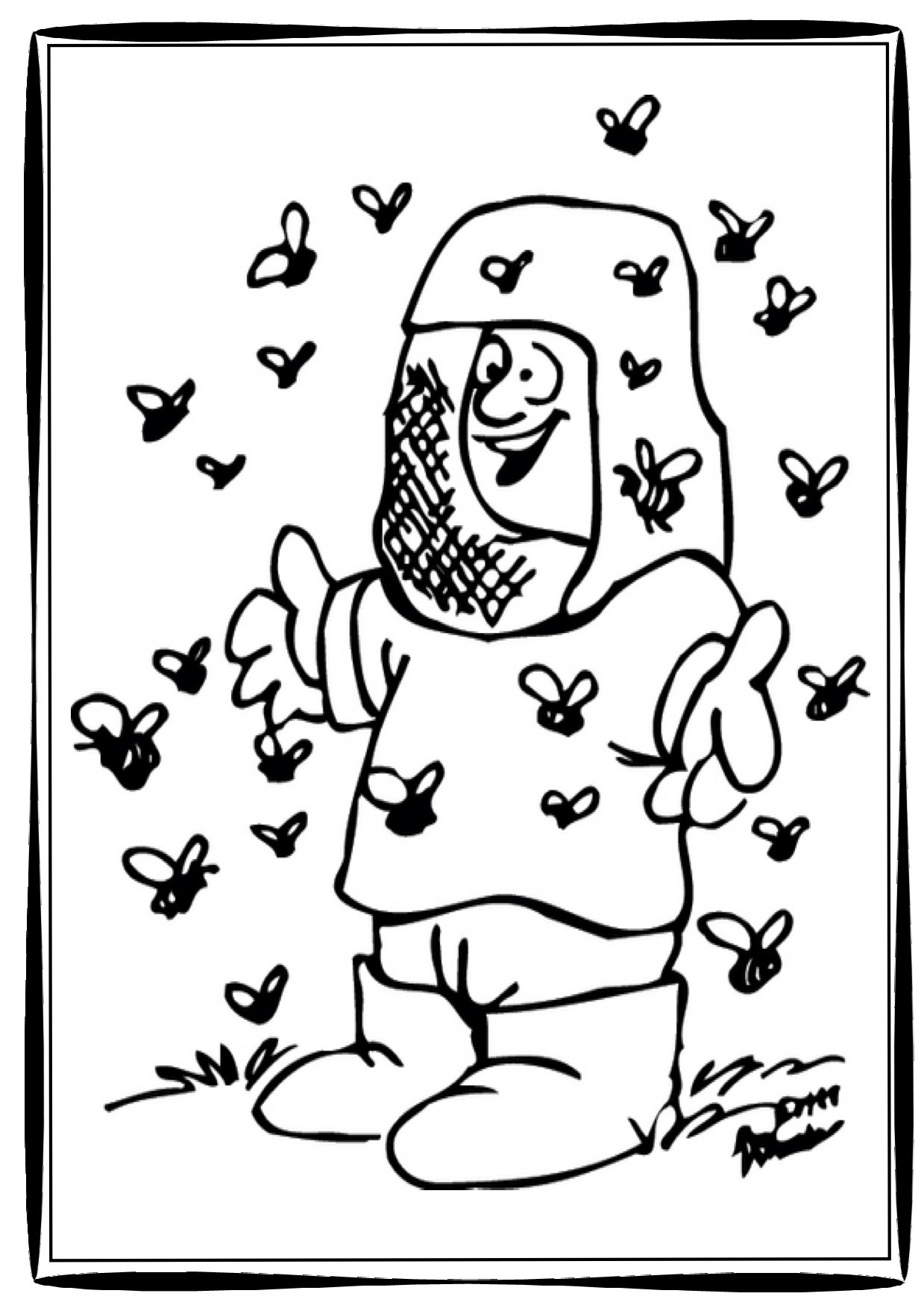 1239x1754 Beehive Coloring Page Thebarnyard