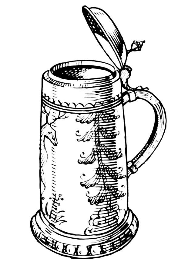 620x875 Coloring Page Beer Jug