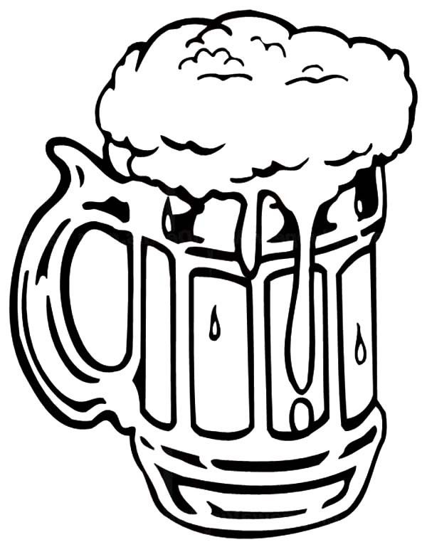 600x769 Foaming Beer Mug Coloring Pages Gifts