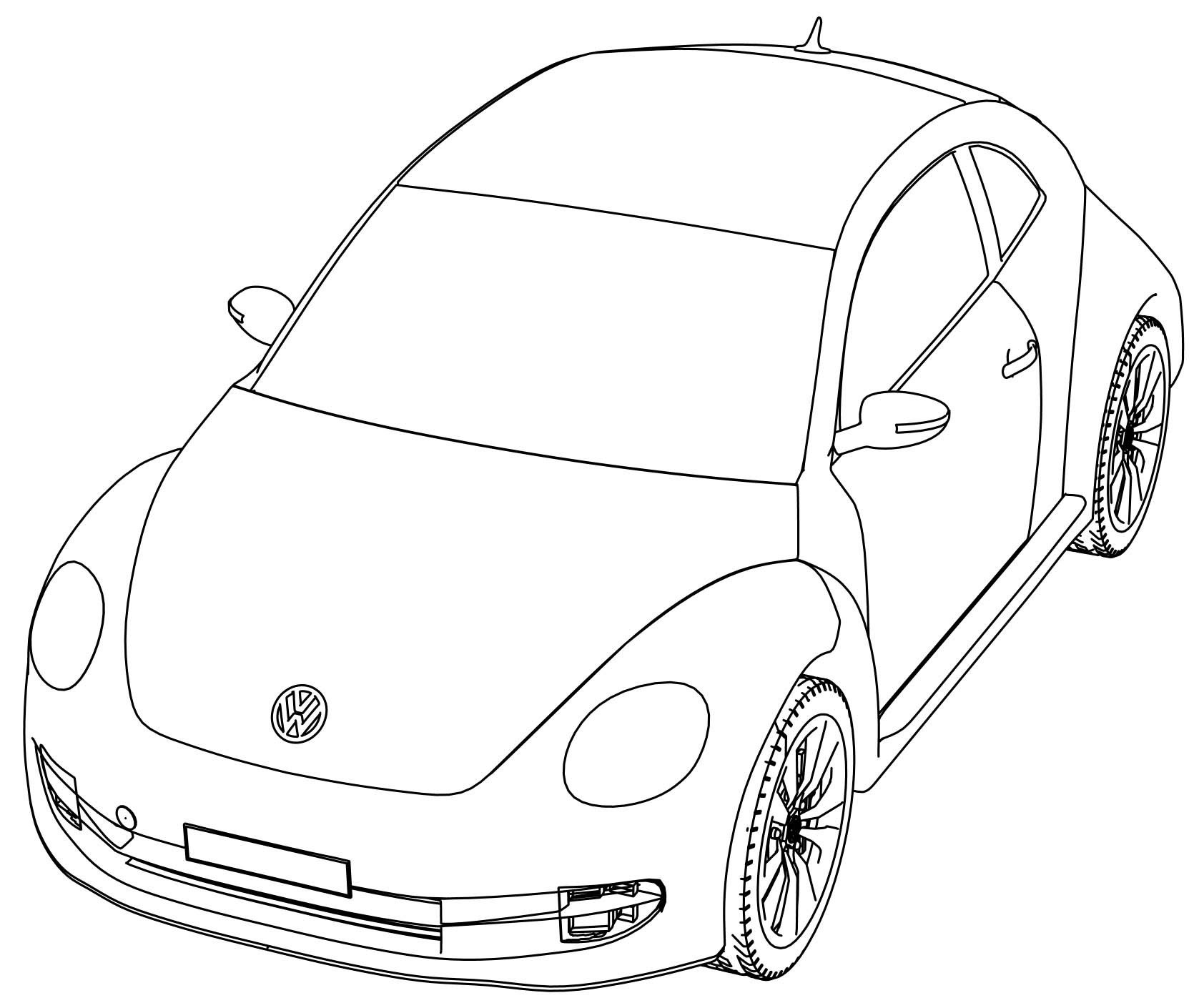 1684x1410 Vw Beetle Coloring Pages To Print Free Coloring Sheets