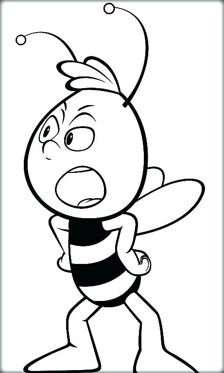 461x766 Coloring Page Bee Bees Coloring Pages Angry Little Bee Printable