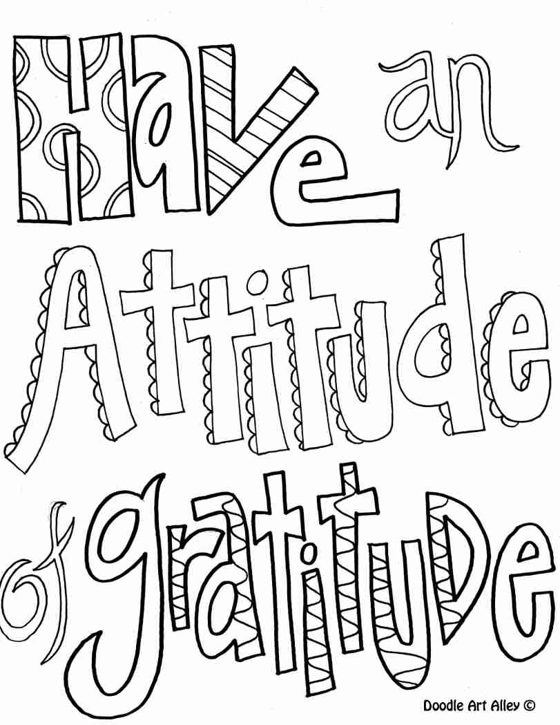 811x1049 Have Antitude Of Gratitude Coloring Pages For Older Kids