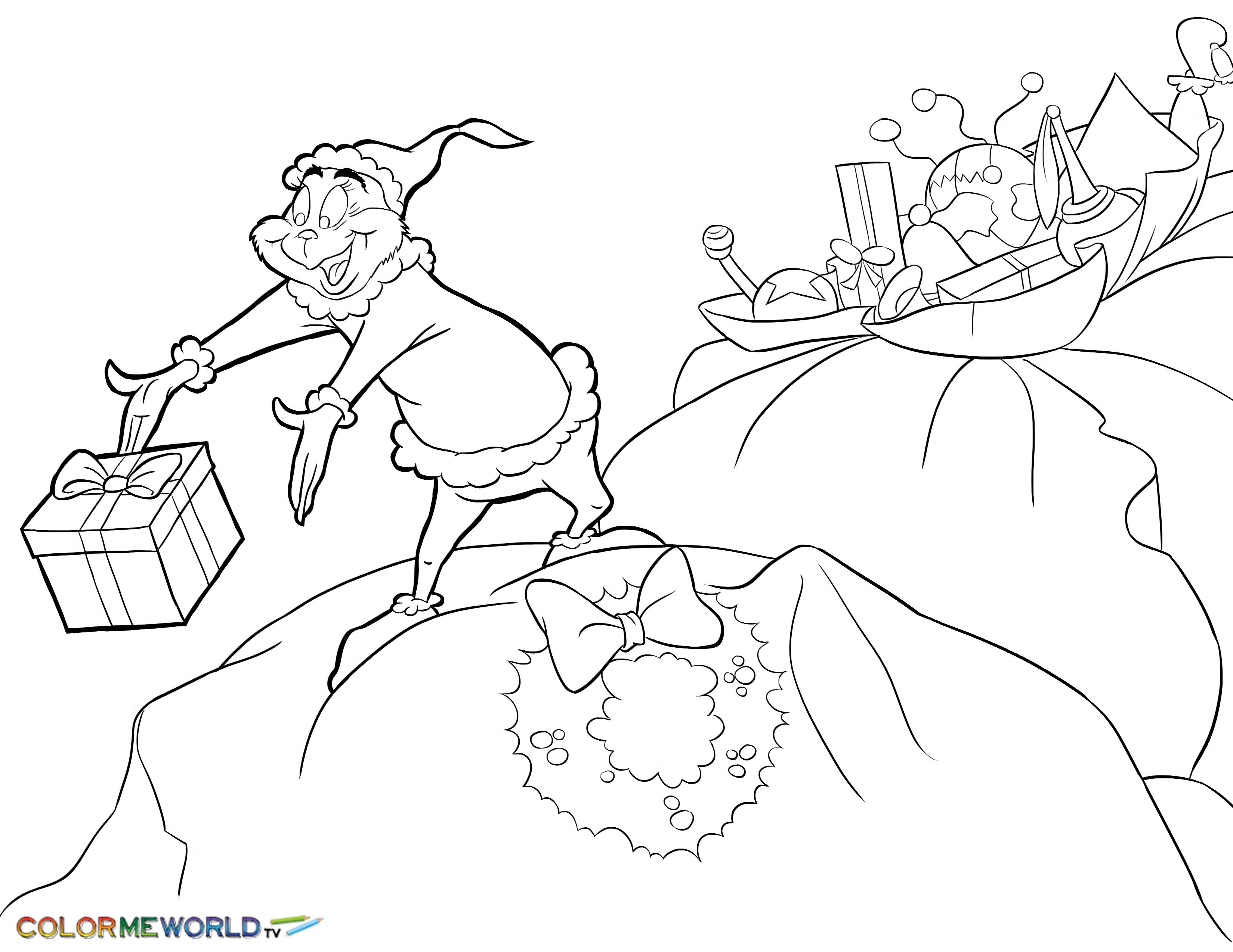 3300x2550 On How The Grinch Stole Christmas Coloring Pages Printable