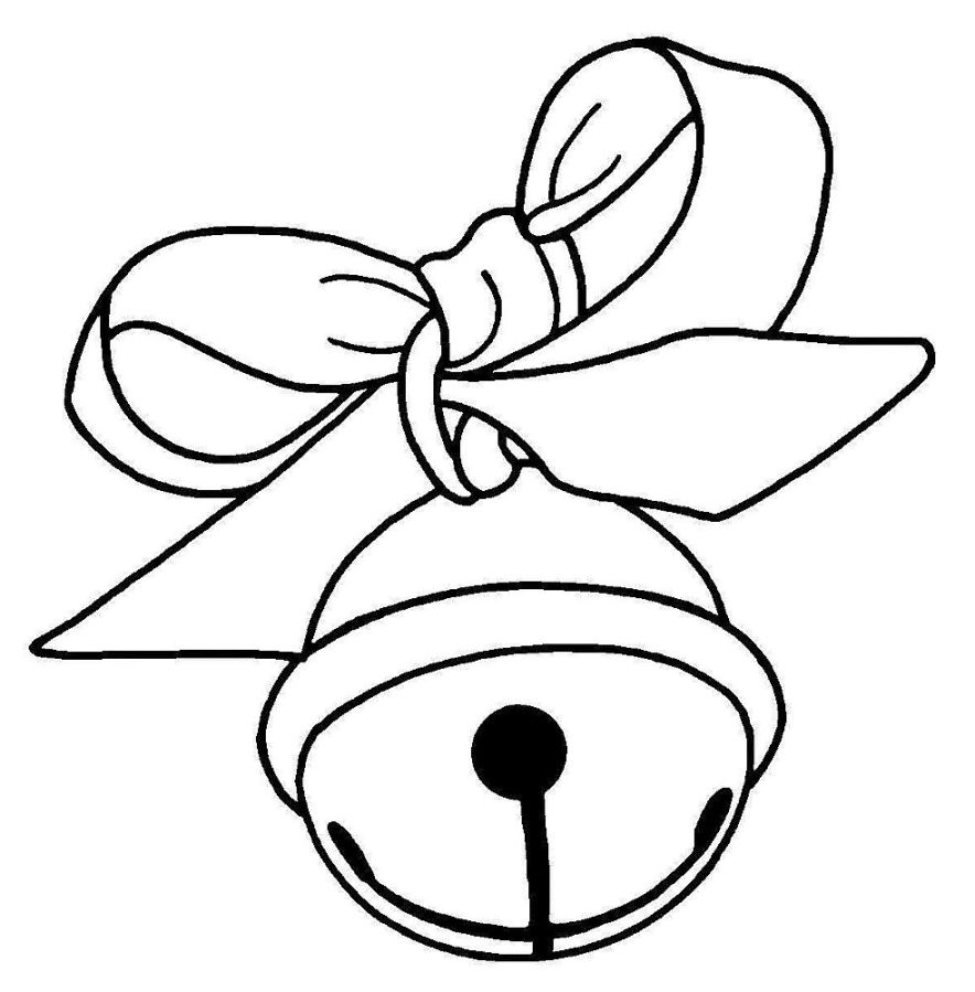 884x899 Christmas Bells Coloring Pages
