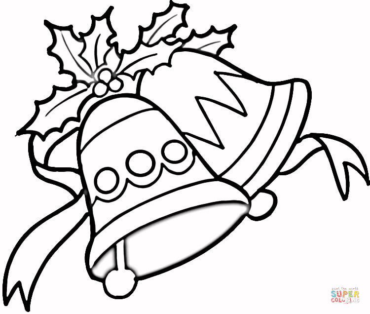 750x636 Christmas Bell Coloring Page Jingle Bells Coloring Page Free