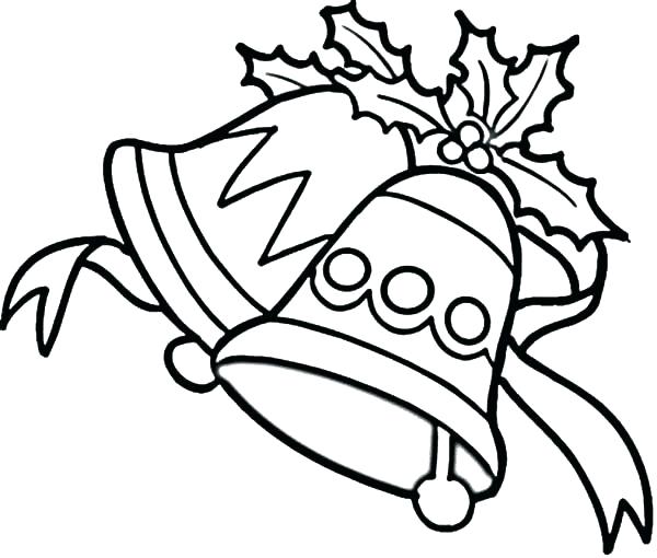 600x510 Jingle Bells Coloring Pages Bell Coloring Page Bell Coloring Pages
