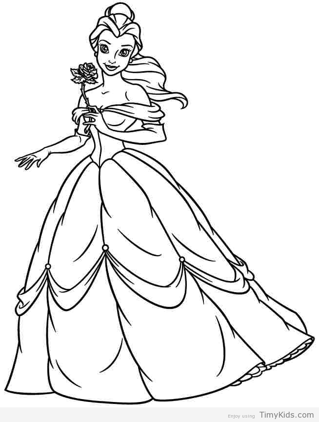 Bell Princess Coloring Pages at GetDrawings | Free download