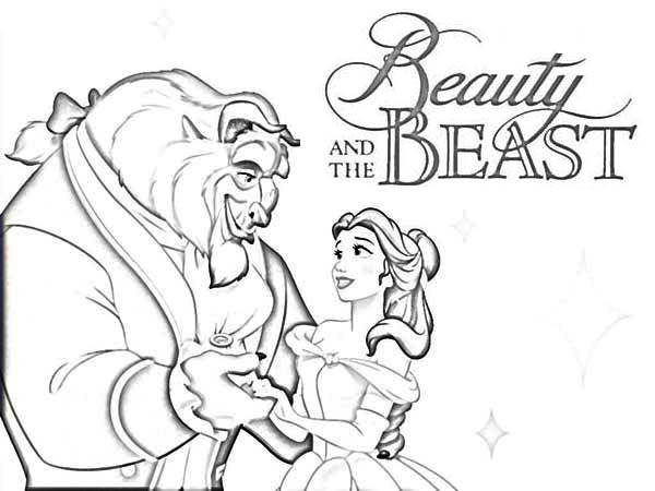600x450 Beauty And The Beast Coloring Pages Online