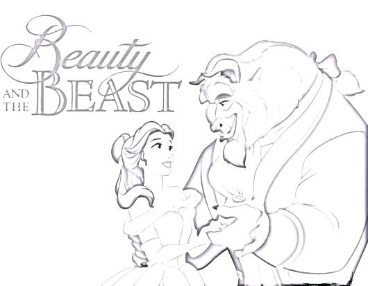 530x413 Beauty Beast Coloring Pages