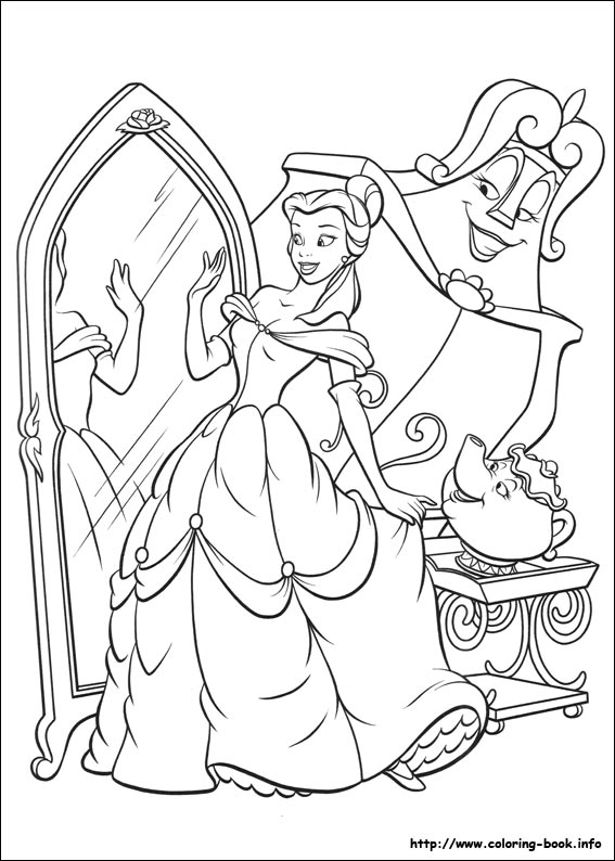 567x794 Beauty And The Beast Coloring Pages On Coloring