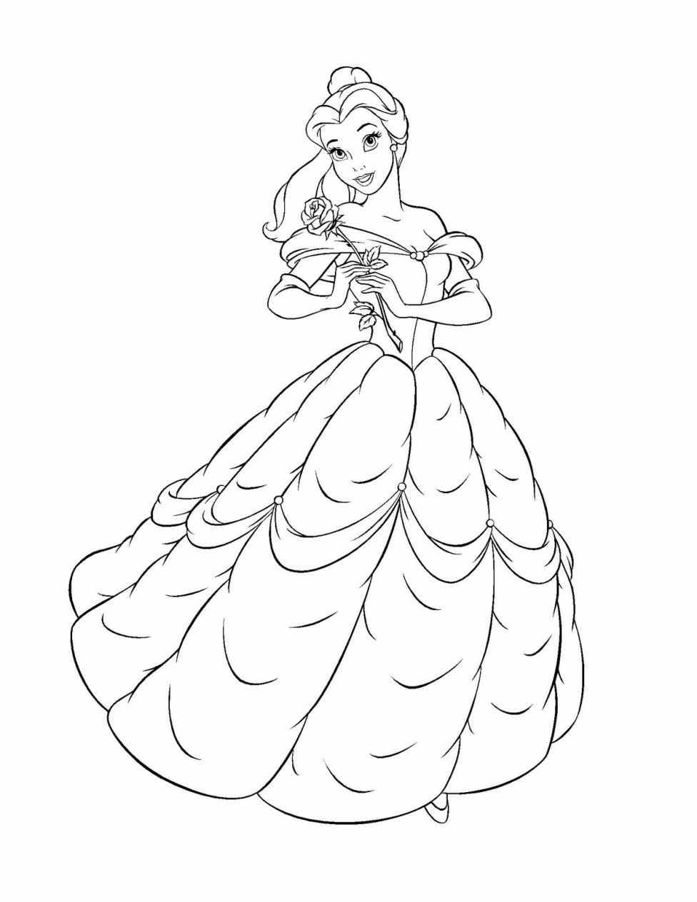 976x1264 Belle Beauty And The Beast Coloring Pages Princess