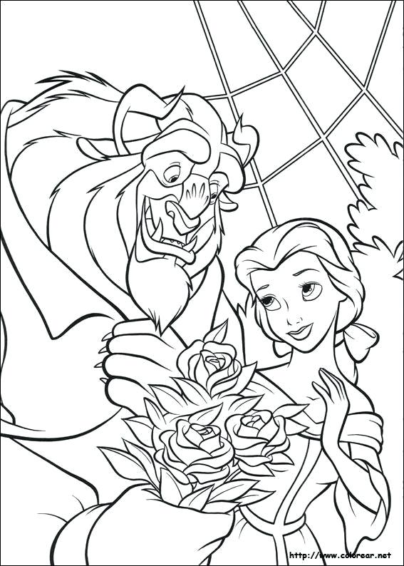 567x794 Colorear Belle Beauty And The Beast Color Page Coloring Pages