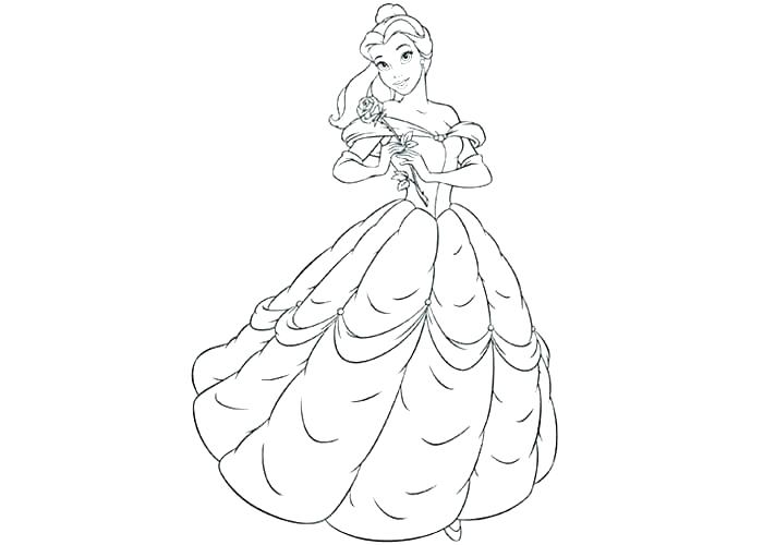 700x500 Coloring Pages Belle Coloring Page Princess Belle Coloring Disney
