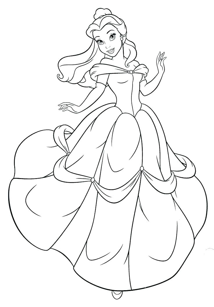 736x1058 Disney Princess Belle Coloring Pages Beauty And The Beast Coloring