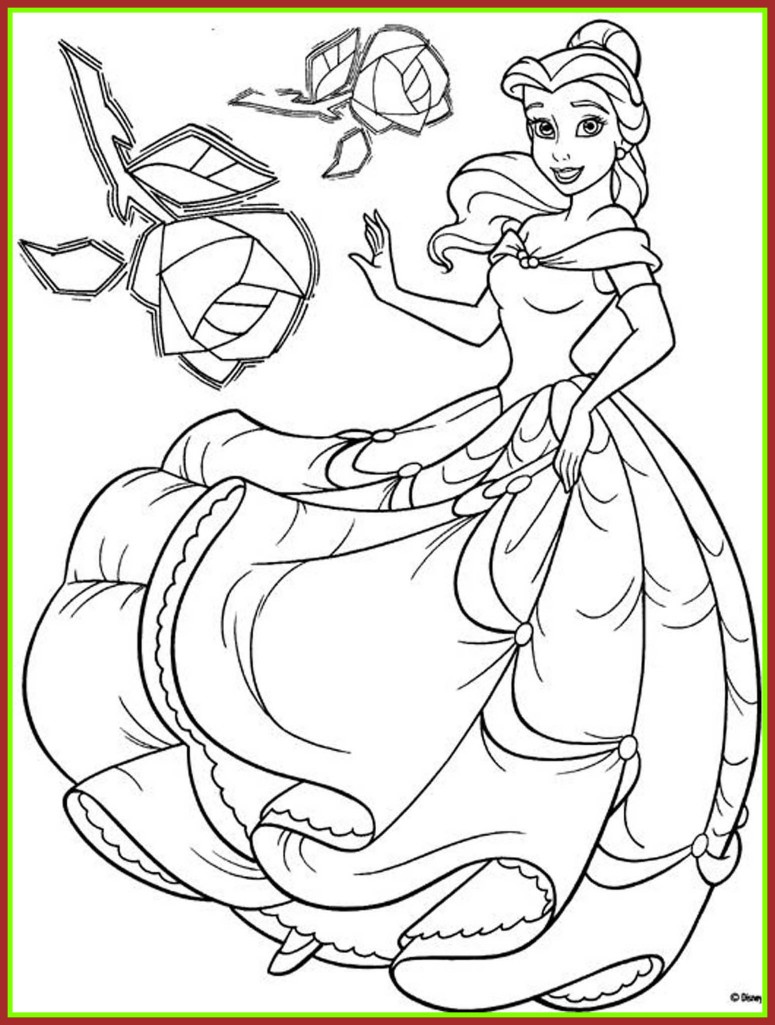 775x1025 Fascinating Printable Princess Belle Coloring Pages Book Of Disney